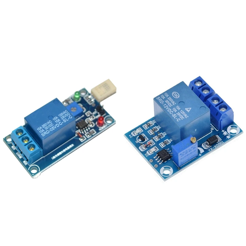 

YX-X0001 DC 12V Battery Undervoltage Management Module & T9 DC5V Humidity Sensitive Switch Relay Module