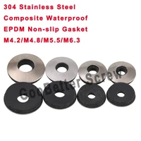 1020 pcs 304 stainless steel composite waterproof epdm non slip gasket roofing washers drilling tail tapping screw gasket