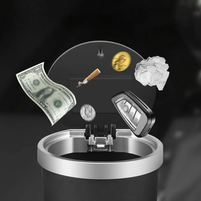 Универсальный автомобильный мусорный бак круглая мини-автоматическая корзина