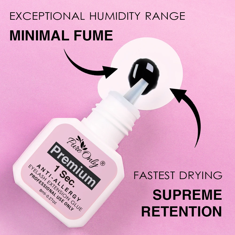 8 мл Профессиональный антиаллергенный клей для наращивания ресниц 1S