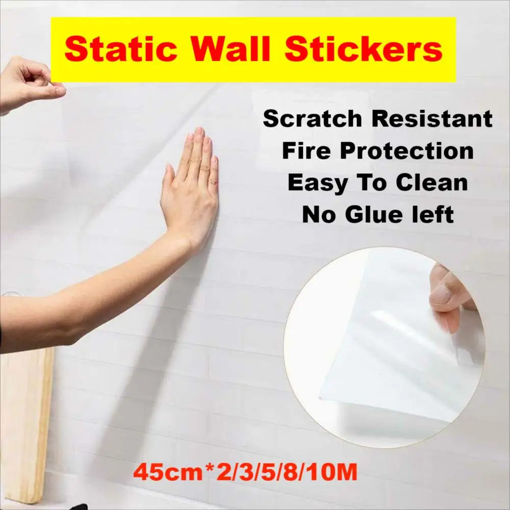 

Wall Protective Film Scratch-resistant Anti-dirty Does Not Hurt The Wall Home Transparent Electrostatic Wall Protection Sticker