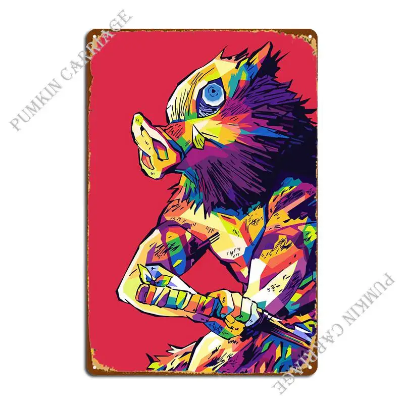 

Inosuke Hashibira поп-арт металлический знак создание гаража таблички Настенный декор жестяной знак плакат