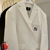 white black we11done blazers jacket patch square logo suit men women high quality casual winter autumn office jacket coat
