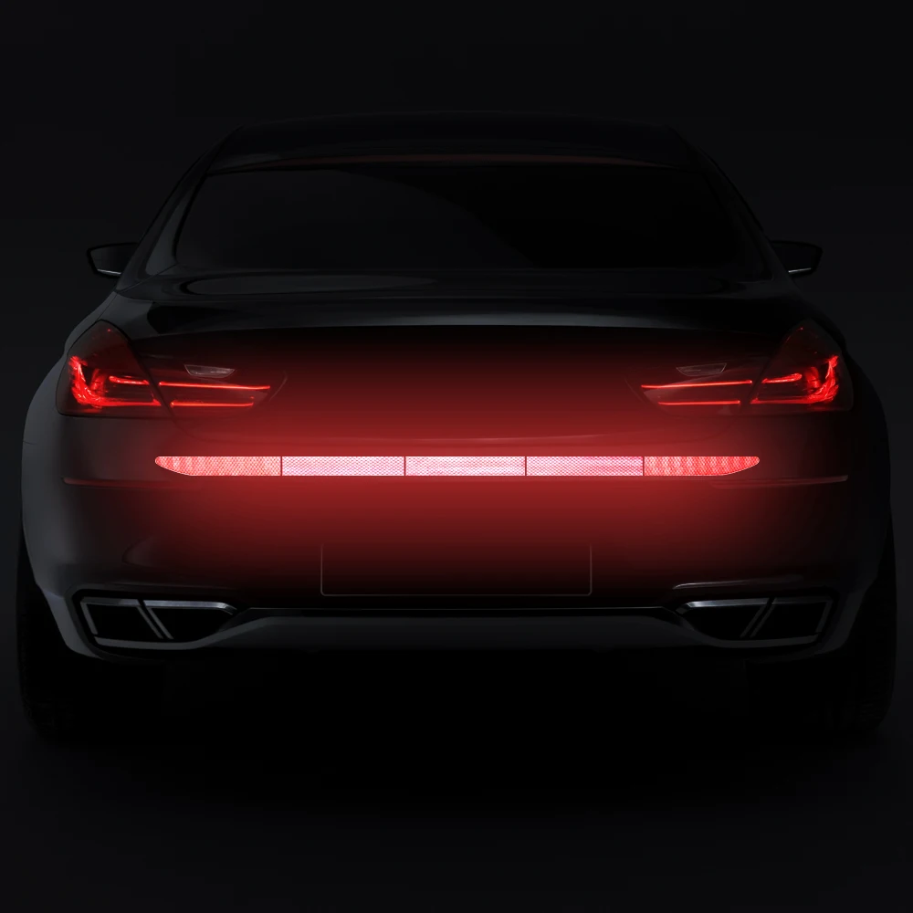 

5 шт., автомобильная отражающая наклейка, наклейка на кузов автомобиля, багажник, внешние автоаксессуары, светоотражающая лента, отражатель, внешнее предупреждение