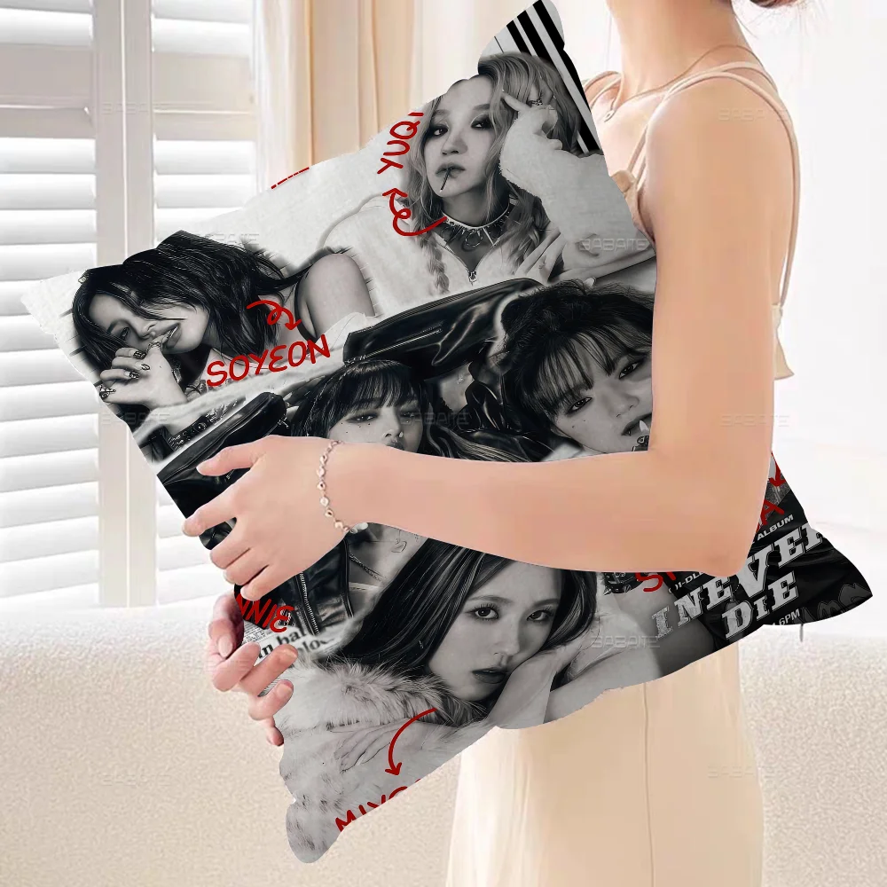 Kpop (G)I-DLE Stitch Lucky Dragon наволочка для дивана украшение дома и комнаты детский подарок