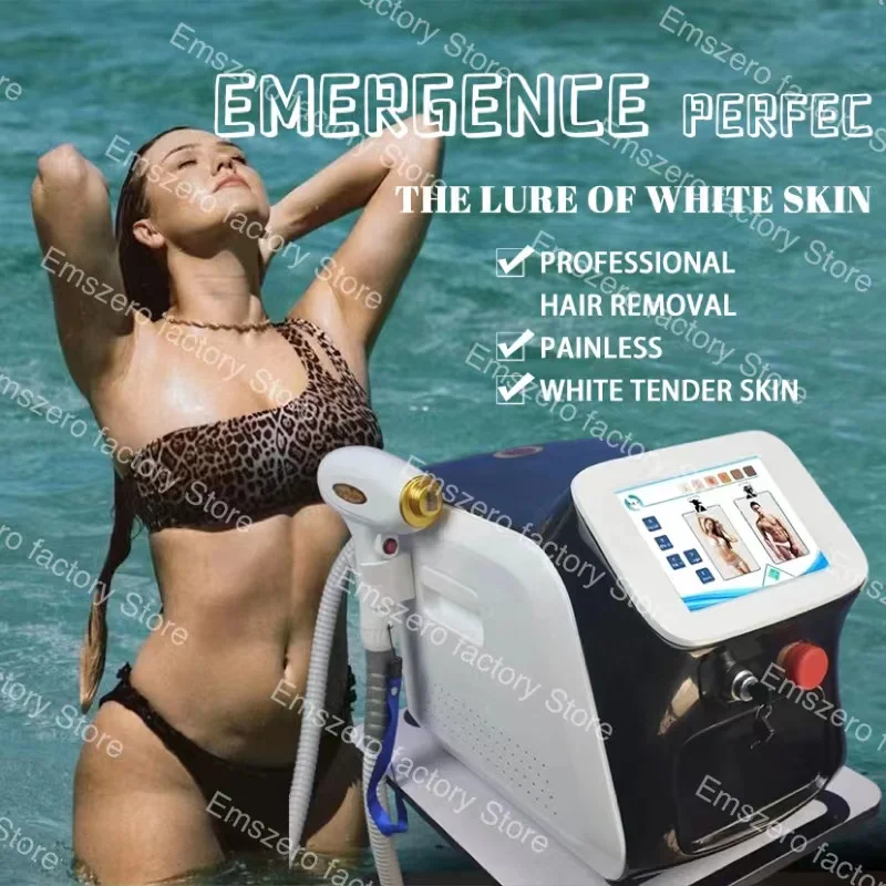 

2022 3 wavelength 808nm diode laser painless and effective hairremoval machine suitable for all skin 808 diode laser machine