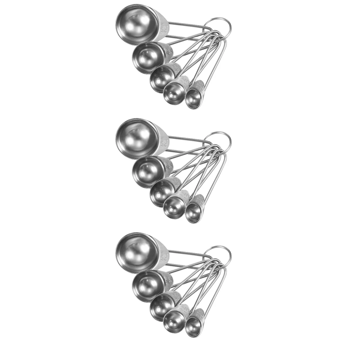 

3x Measuring Spoons Set Stainless Steel Measuring Tablespoons Measuring Teaspoons Stackable Measuring Spoons