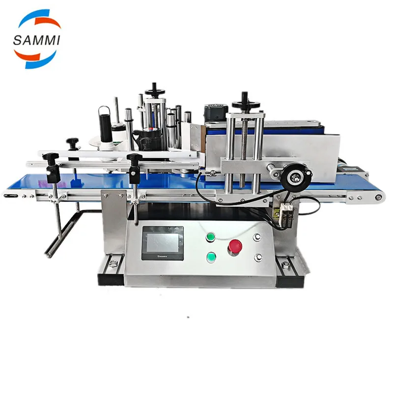 

Easy setting Automatic Desktop Labeling Machine For round plastic bottles,Cans,Jars
