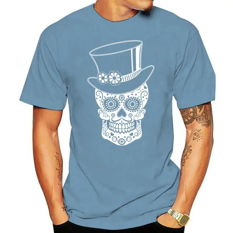 

Gentleman Sugar Skull Tshirt Slogan Personalized Hot Sale Novelty T Shirt For Men 100% Cotton Costume 2022 Anlarach Popular