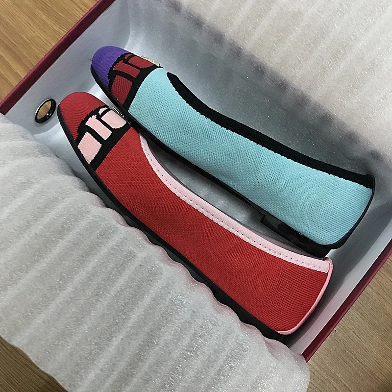 

Classic Style Sheepskin Knitted Women's Flat Shoes Leather Loafers Ballet Shoes Soft Comfortable Mother Maternity Shoes Driving