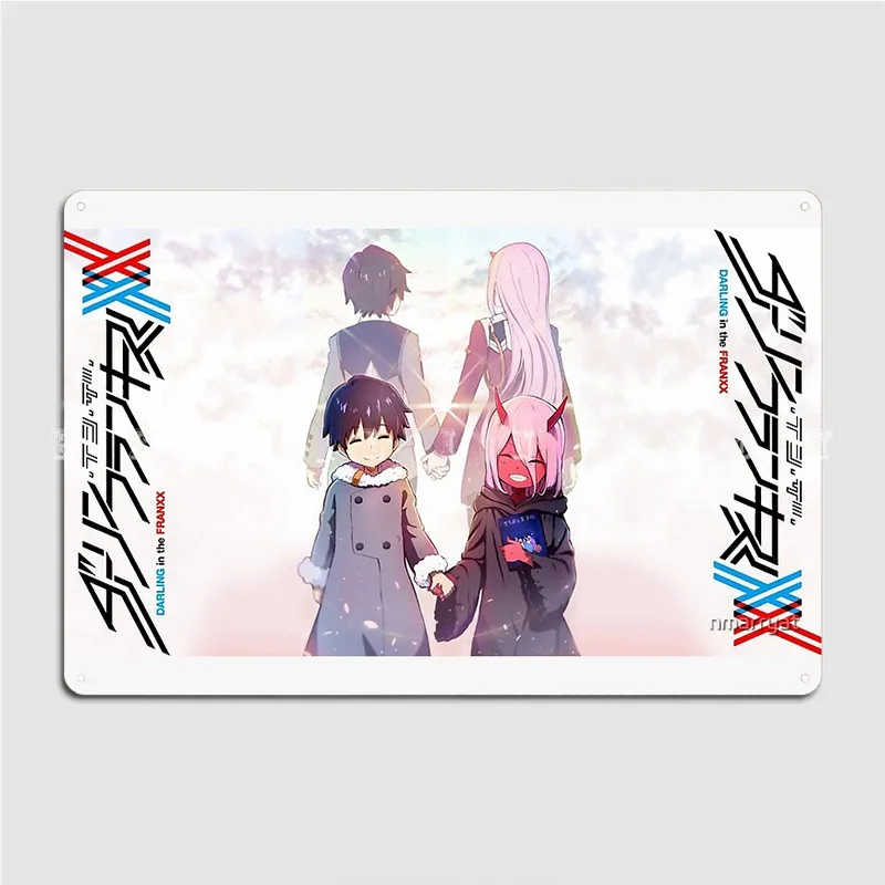 Милый во Фране Хиро и нуль два металлических знака настенная табличка ретро кухня кинотеатр кухня жестяные знаки плакаты