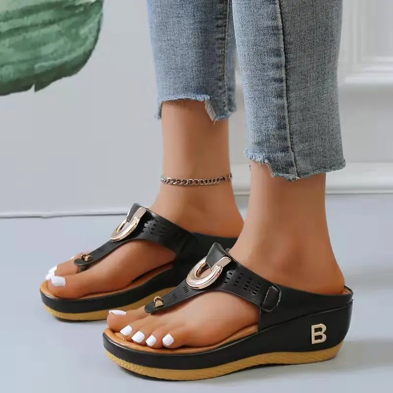 

Women's Platform Sandals 2022 Summer Beach Platform Slippers Plus Size Flip Flop Wedge Sandals for Women Sandalias Suela Gruesa