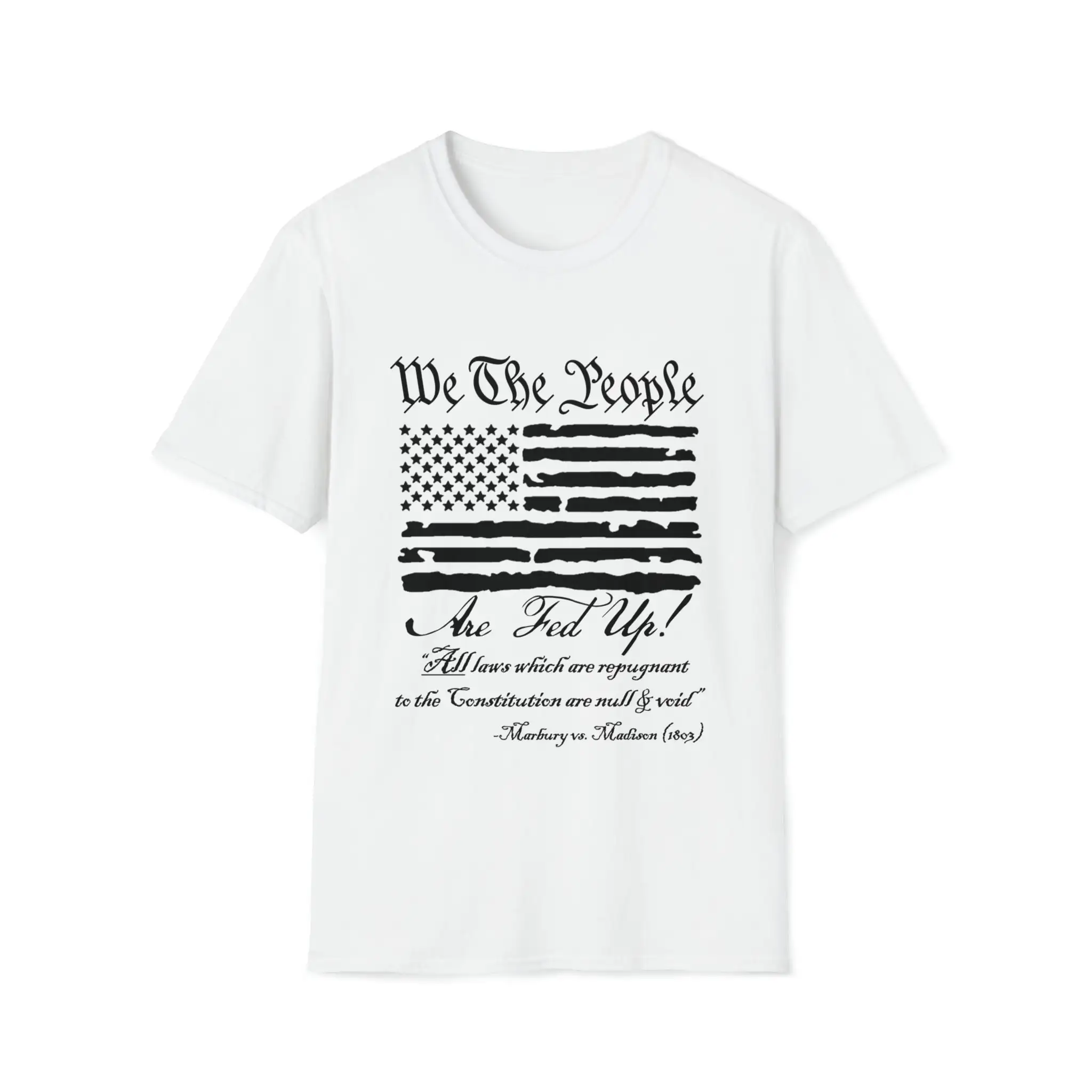 We The People rights Конституция закон фактирует перед почуттям WEF Футболка Softstyle New World Order