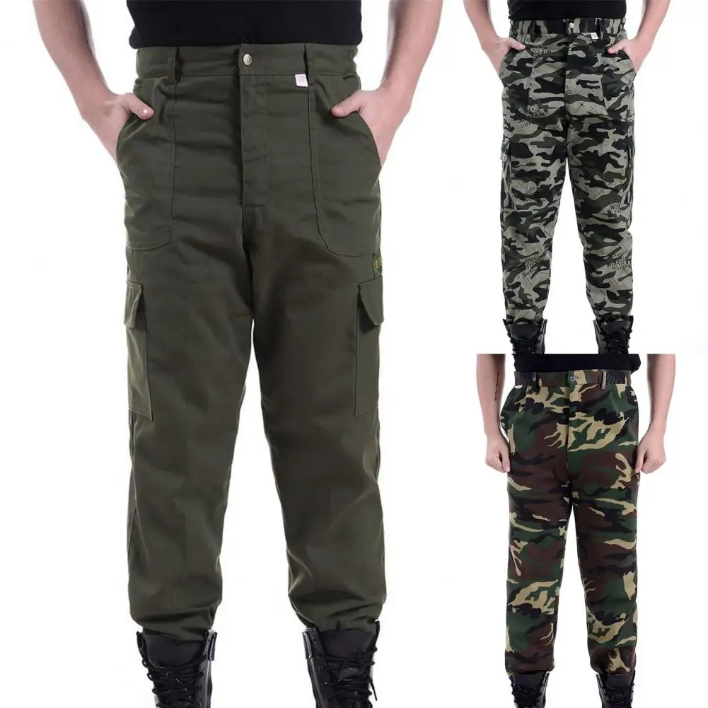

Брюки мужские камуфляжные, уличные, на молнии, с несколькими карманами, с поглощением пота, с глубоким шаговым швом, спортивные, осень