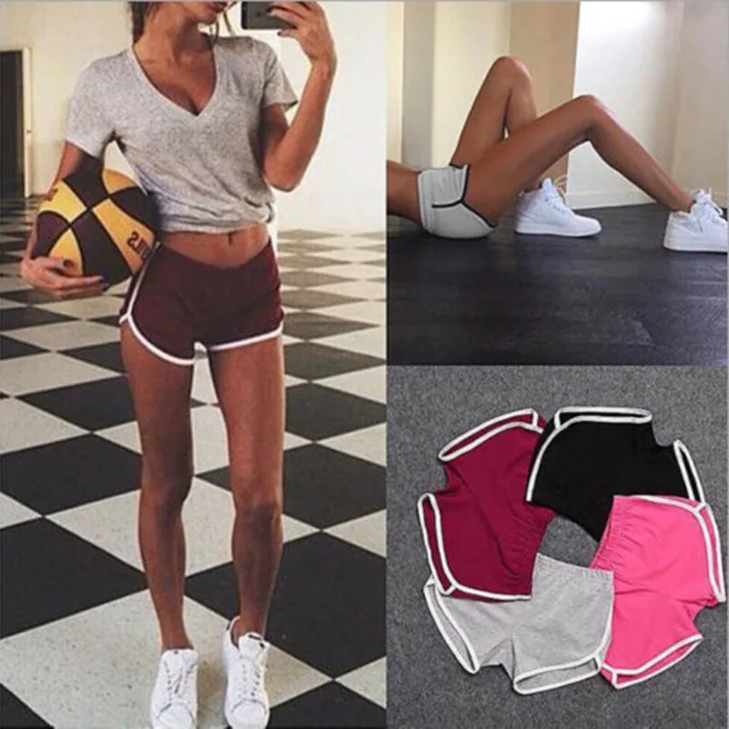 

Sports Pants Women Summer 2022 New Candy Color Anti Emptied Skinny Shorts Casual Lady Elastic Waist Beach Correndo Short Pants