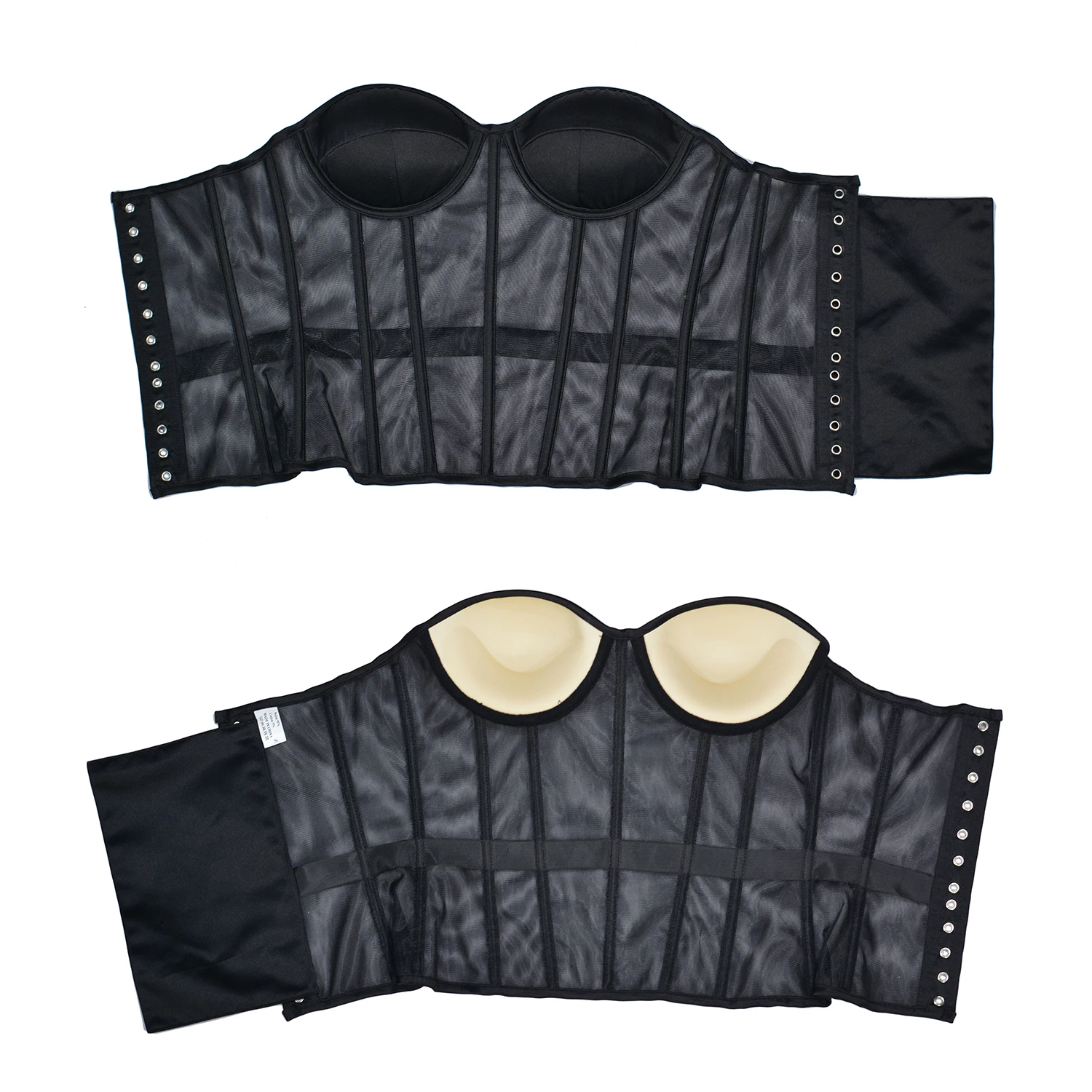 Стальной сексуальный черный прозрачный бюстгальтер сетчатый пуш-ап женский