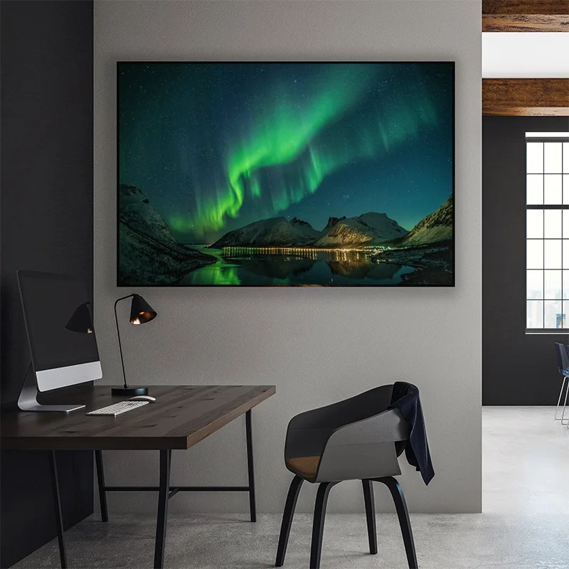 Картина на холсте Аврора пейзаж природный Настенная картина HD печать для