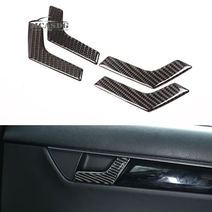 Carbon Fiber Door Handle Cover Interior Fit For Mercedes Benz C Class W204