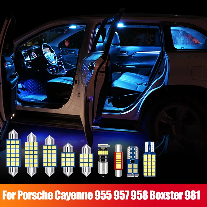 

Для Porsche Cayenne 955 957 958 9PA 92A Boxster 981 Canbus автомобильная светодиодная купольная внутренняя светильник s перчатки, светильник двери багажника