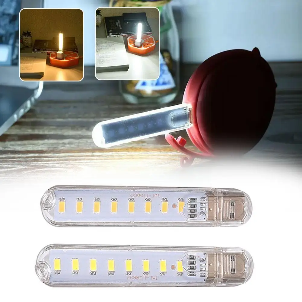 

Mini 5v Usb Led Book Night Light 8leds 4w Camping Lamp Reading Bulb For Laptop Pc Computer Notebook Mobile Power Bank Charg K6a7