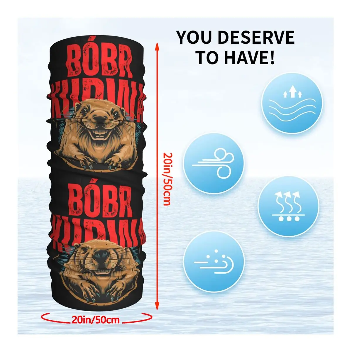 Повязка на голову Bober обогреватель шеи мужской шарф-труба для лыж и бега