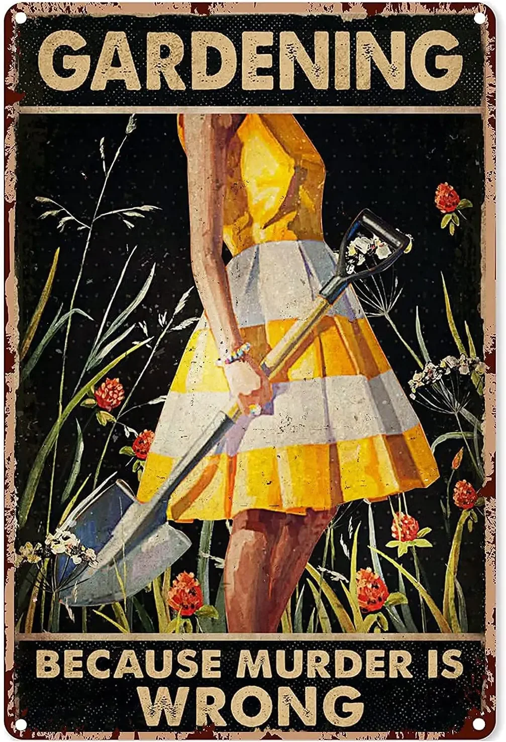 

Винтажный металлический жестяной знак для садоводства, потому что убийца неправильно, ретро металлический знак для сада, клуба, улицы, дома, Украшение стен