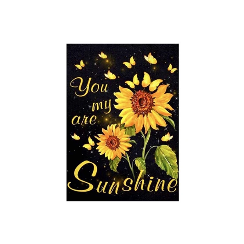 

Наборы для алмазной живописи, 5D Бабочка и Подсолнух, полное сверло, Круглые бриллианты, идеально подходит для домашнего декора