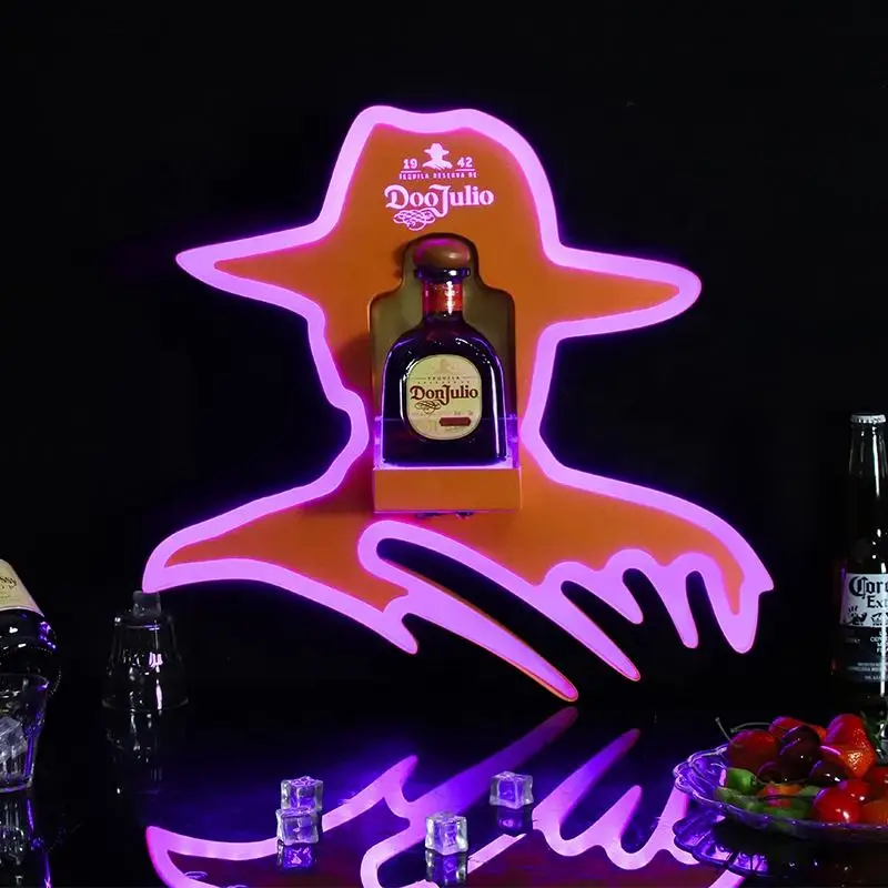 Золотой DONJULIO двойной держатель 1942 бутылка текилы Presenter светящийся Шампанский