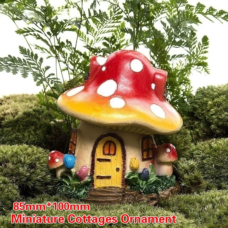 

Симпатичный миниатюрный домик в виде грибов размером 8,5 см * 10 см, искусственное цветочное Горшечное растение, домашний декор