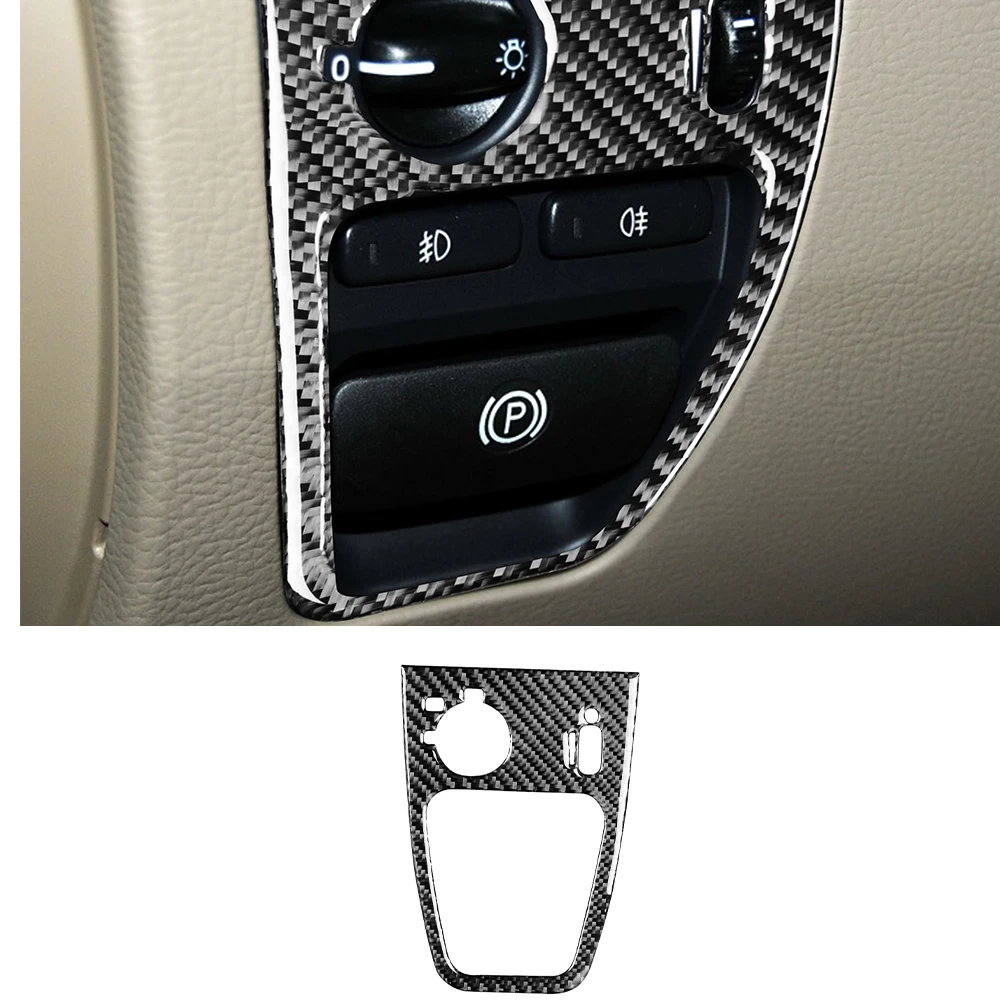 

for Volvo XC90 2003 2004-2014 Headlight Control Panel Decoration Cover Decal Car Interior Accessories Carbon Fiber