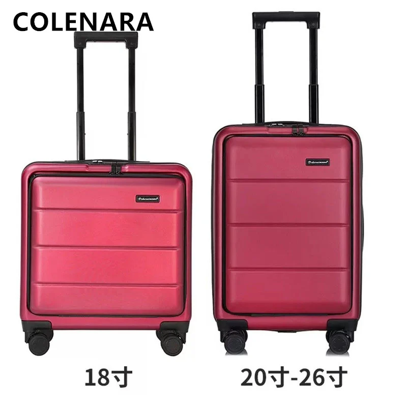 COLENARA 18/20/22/24/26Inch New Suitcase Universal Retro Trolley Case Set Ladies Portable Makeup Bag with Wheels Rolling Luggage