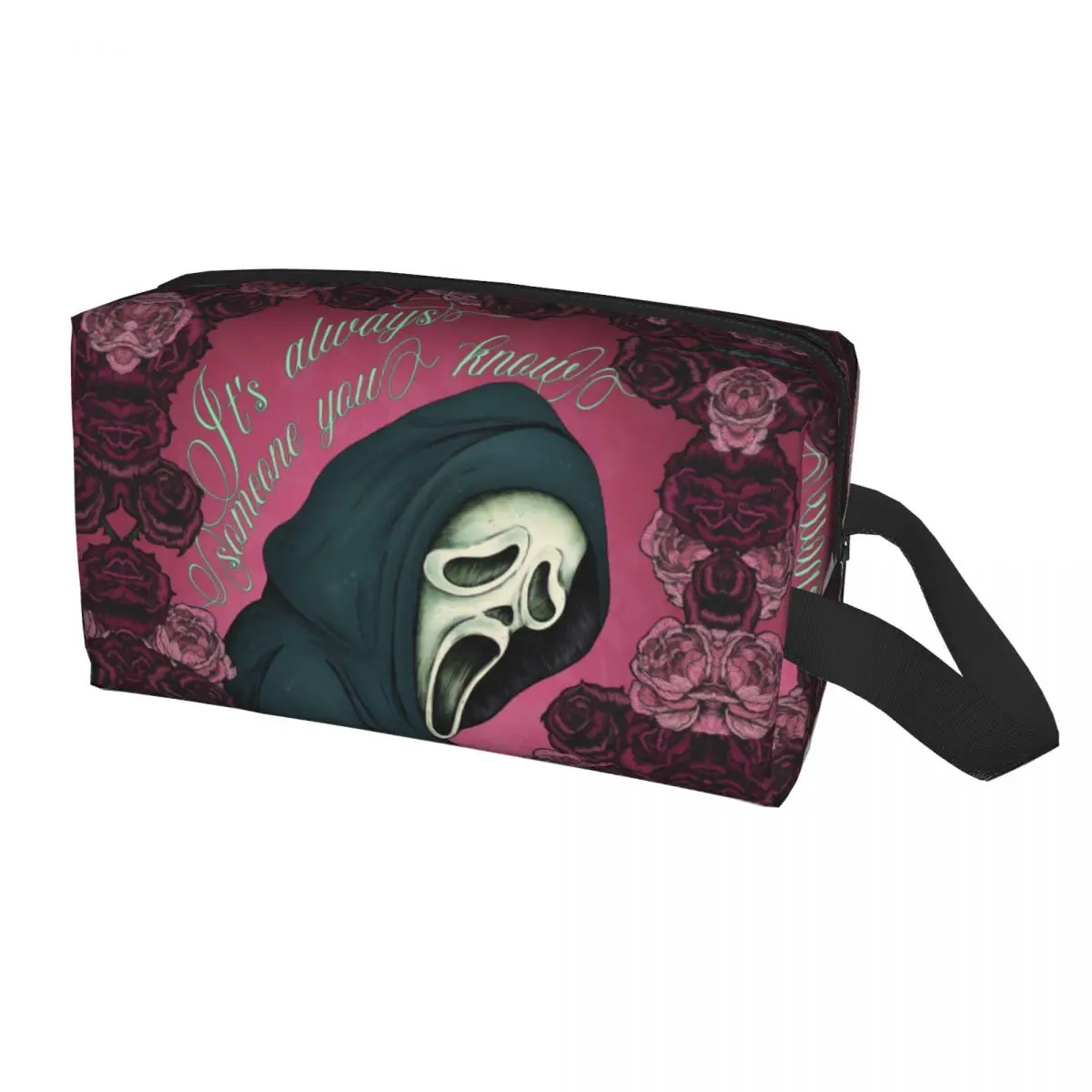 

Halloween Ghost Face Scream Makeup Bag for Women Travel Cosmetic Organizer Cute Horror Film Storage Toiletry Bags