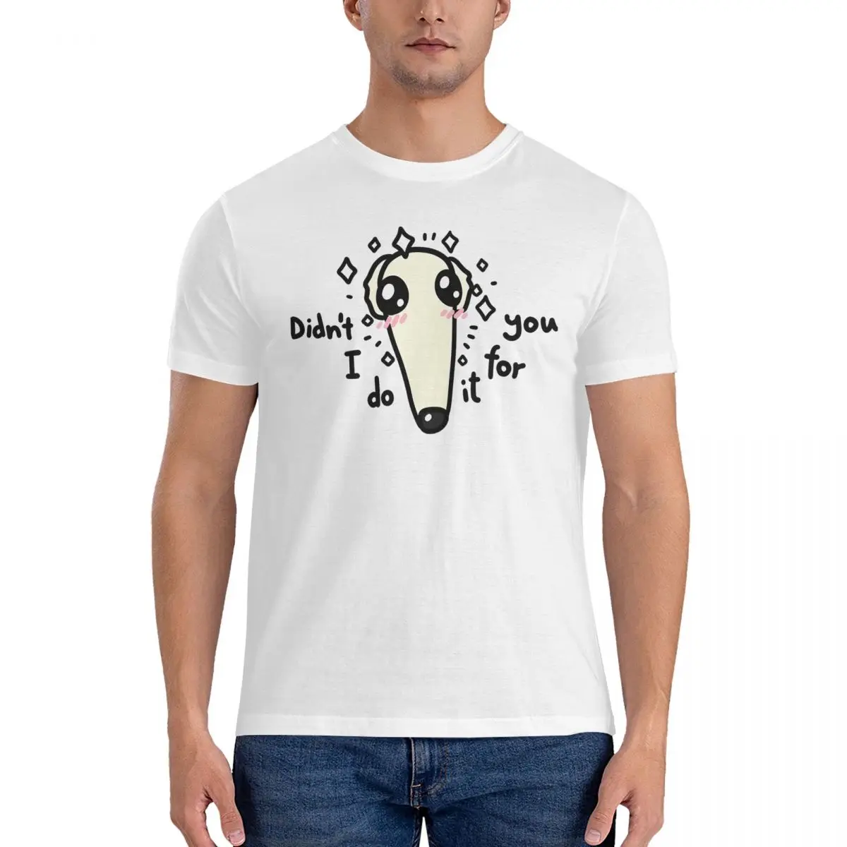 Men's T-Shirts Didn't I Borzoi Dog Meme Cotton Tee Shirt Short Sleeve Let Me Do It For You T Shirts Crew Neck official-website