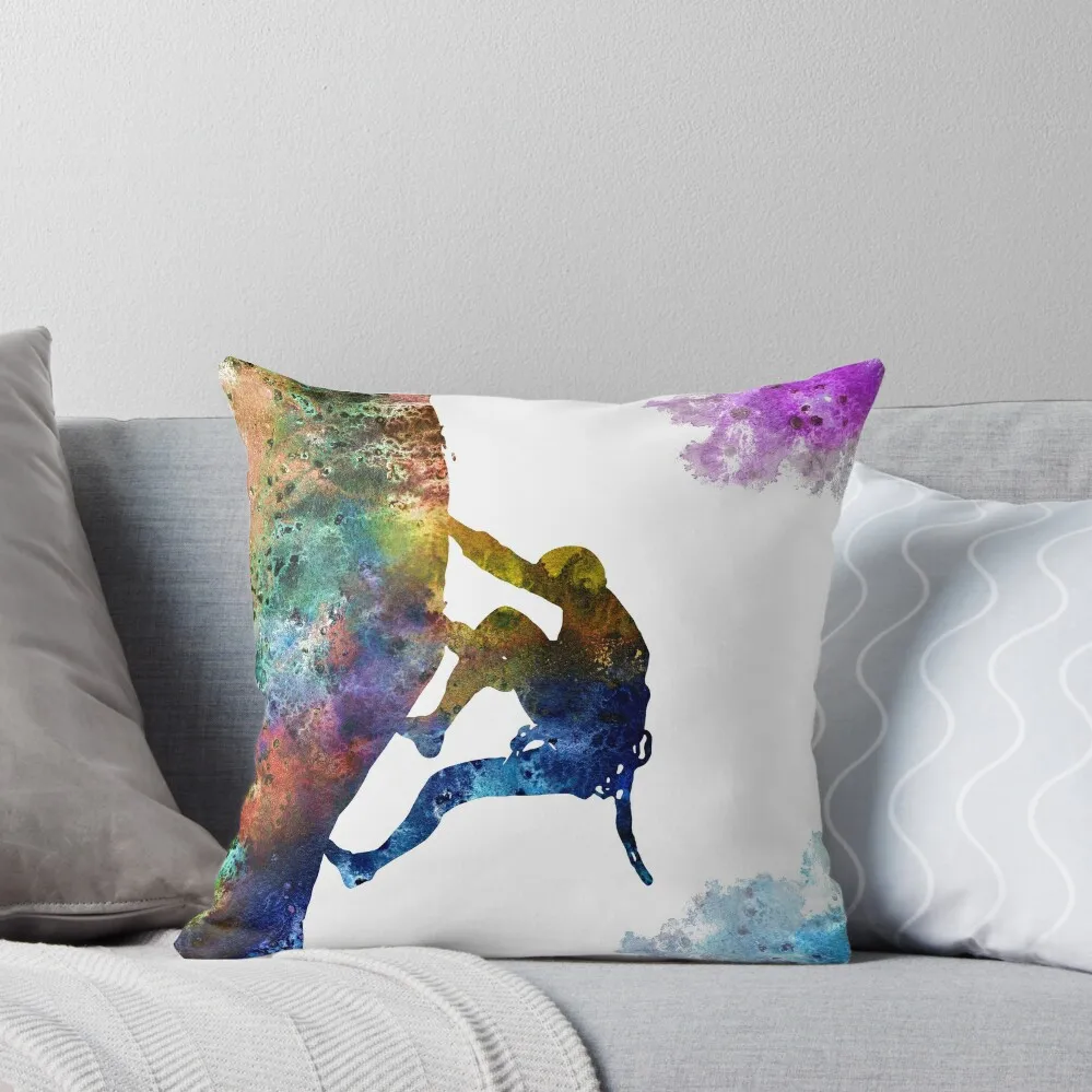 Мужская спортивная подушка для альпинизма акварельная