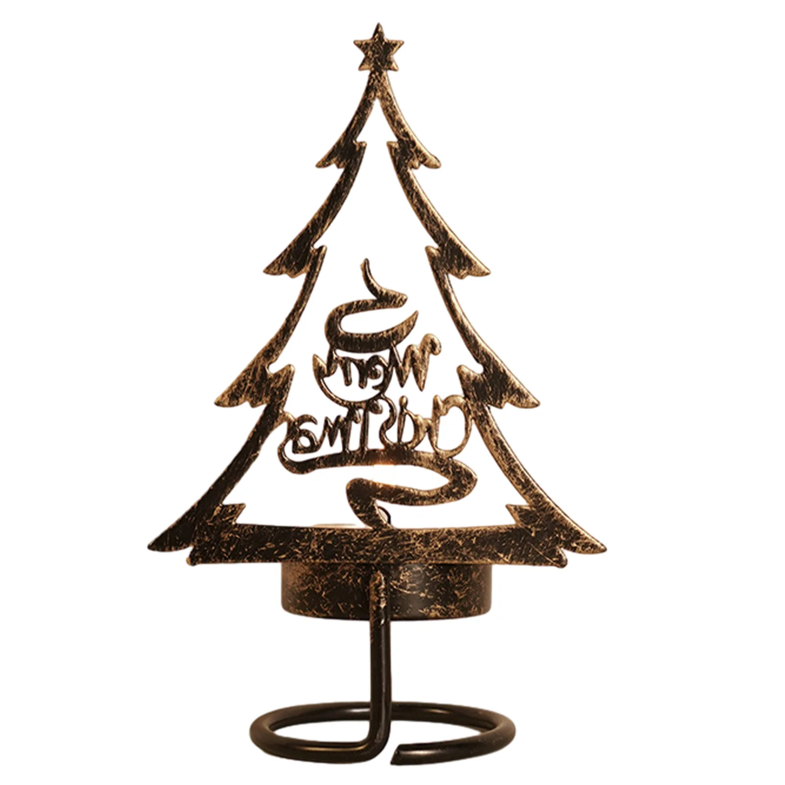 Tea Light Party Decoration Christmas Tree Reindeer Gifts Metal Dinner Cute Living Room Mantle