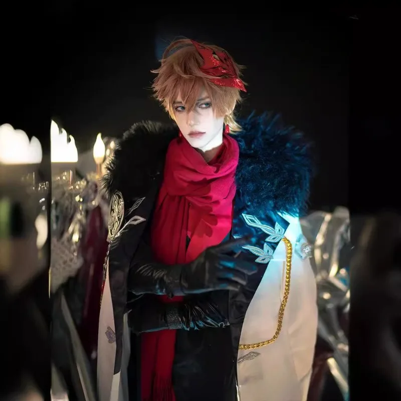 Фото Tartaglia Childe Genshin Impact Fatui Harbingers Плащ Костюм Cos Ролевое пальто Аниме Косплей Deluxe Edition Полный комплект Вечеринка для взрослых №4