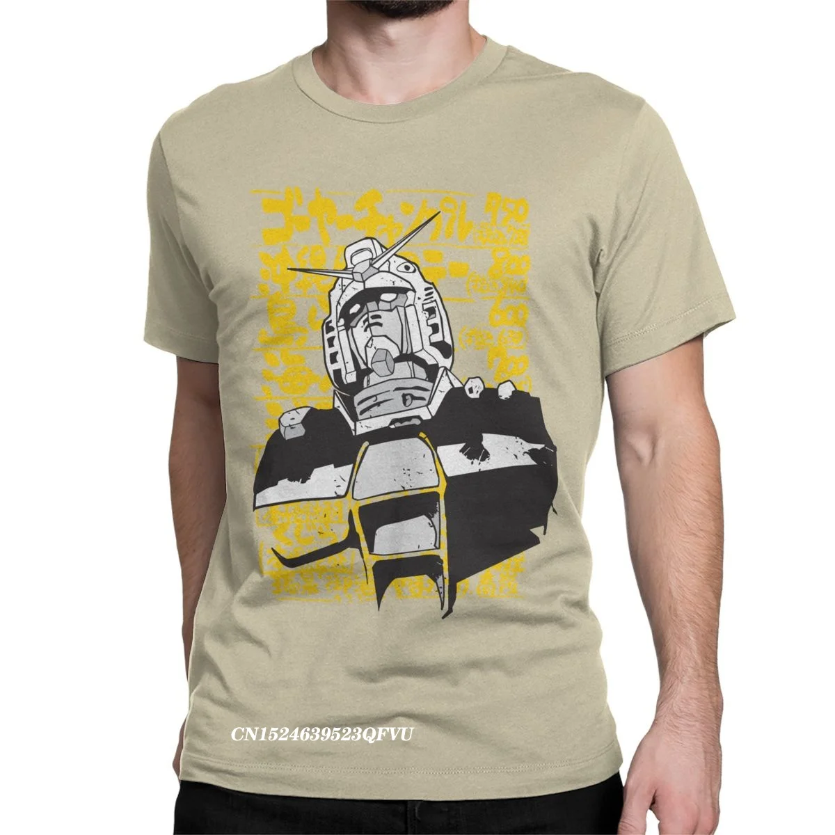 

Funny Gundam Love Fitted Anime Tee Shirt For Men Crewneck Premium Cotton Tshirt Robot Japanese Tee Shirt Aesthetic Camisas