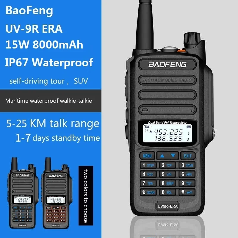 

2 шт. большой диапазон 15 Вт Baofeng UV-9R ERA(10 Вт UV 9R Plus) Водонепроницаемая рация cb радио коммуникатор рация