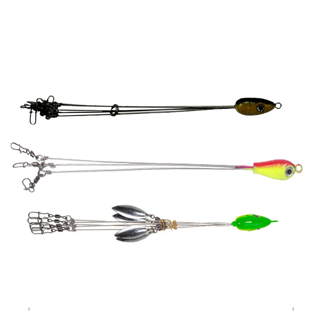 

Umbrella Fish Attract Rig 3/5 Arms Alabama Rig Head Swim Ace Bas with Swivel Snap Connector Minnow Fish Group Extend Loks