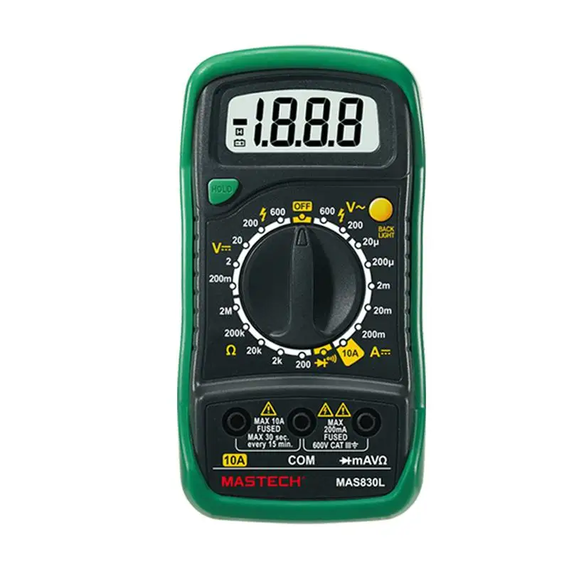 Цифровой Мультиметр MASTECH MAS830L размер ладони DMM 3 1/2 карманный | Инструменты