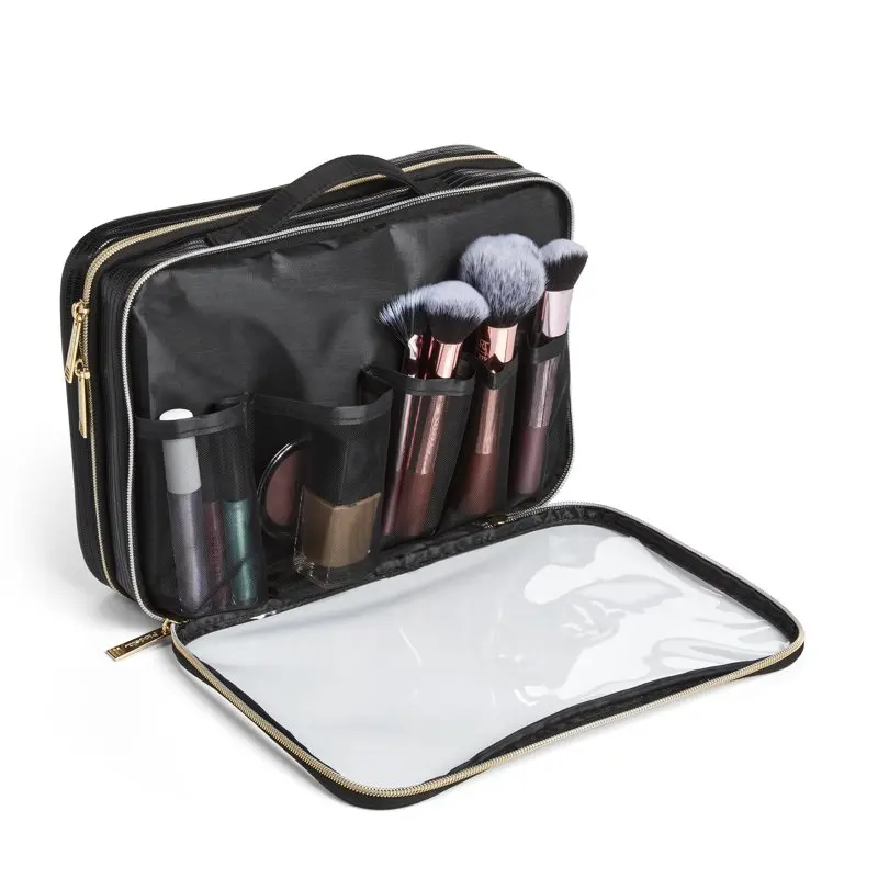 Travel Zip and Carry Cosmetic Bag Weekender, Black