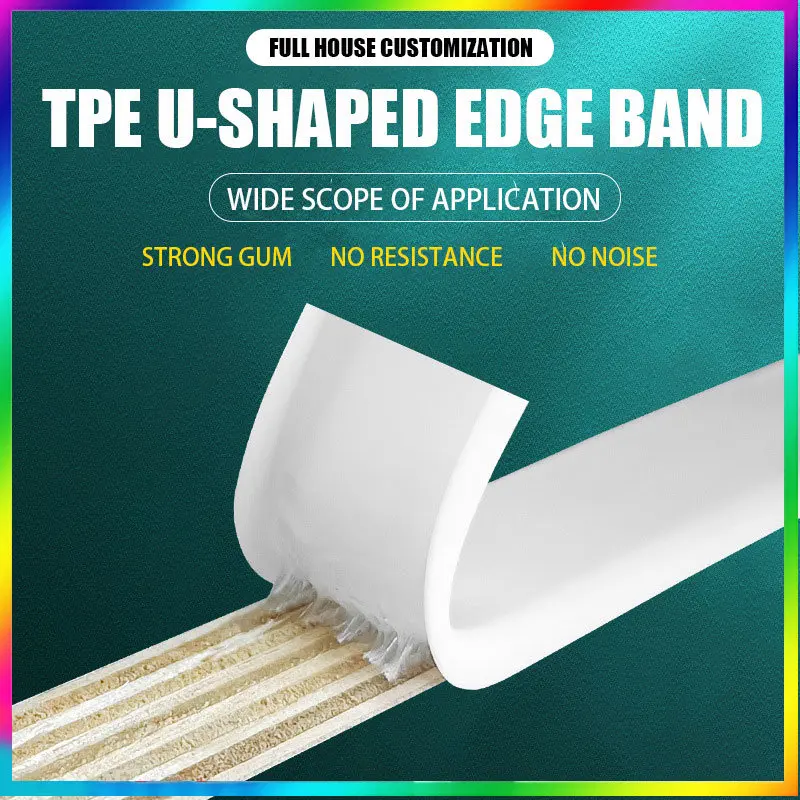 

U-shaped wooden cabinet edge strip Self-Adhesive Edge Banding Tape Furniture Wood Board Cabinet Table Chair Protector Cover