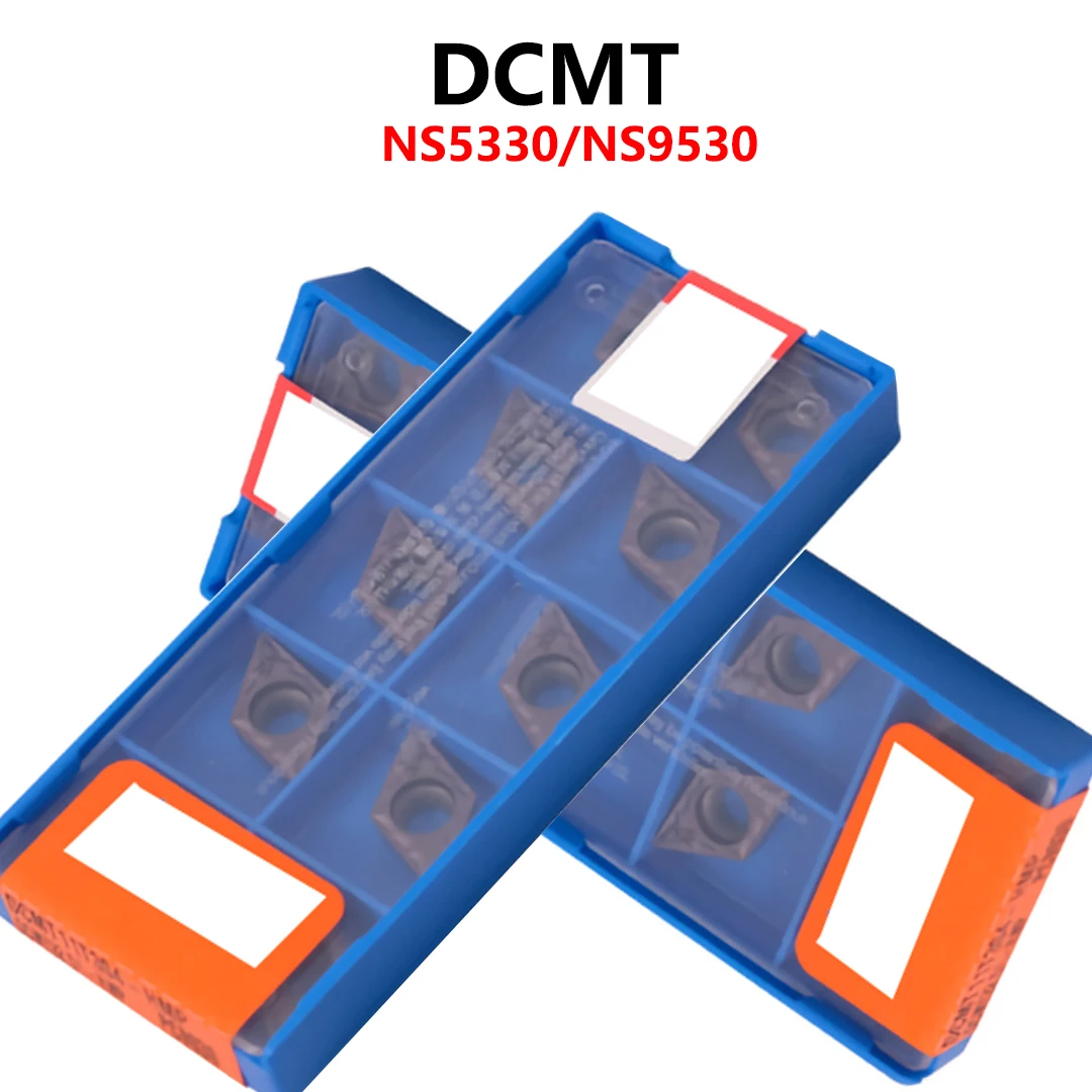 Фото DCMT0702 DCMT070204-HMP NC5330 DCMT11T304-HMP оригинальные твердосплавные вставки DCMT 070204 11T304 10 шт./кор. Инструменты с ЧПУ, инструменты с хвостовиком токарного станка №1