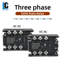 three phase solid state relay 10a 25a 40a 60a 80a 100a 120a dc control ac 3 phase ssr 25da 40da 380vac