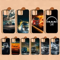 man truck phone case for iphone 11 12 13 mini pro max 8 7 6 6s plus x 5 se 2020 xr xs case shell
