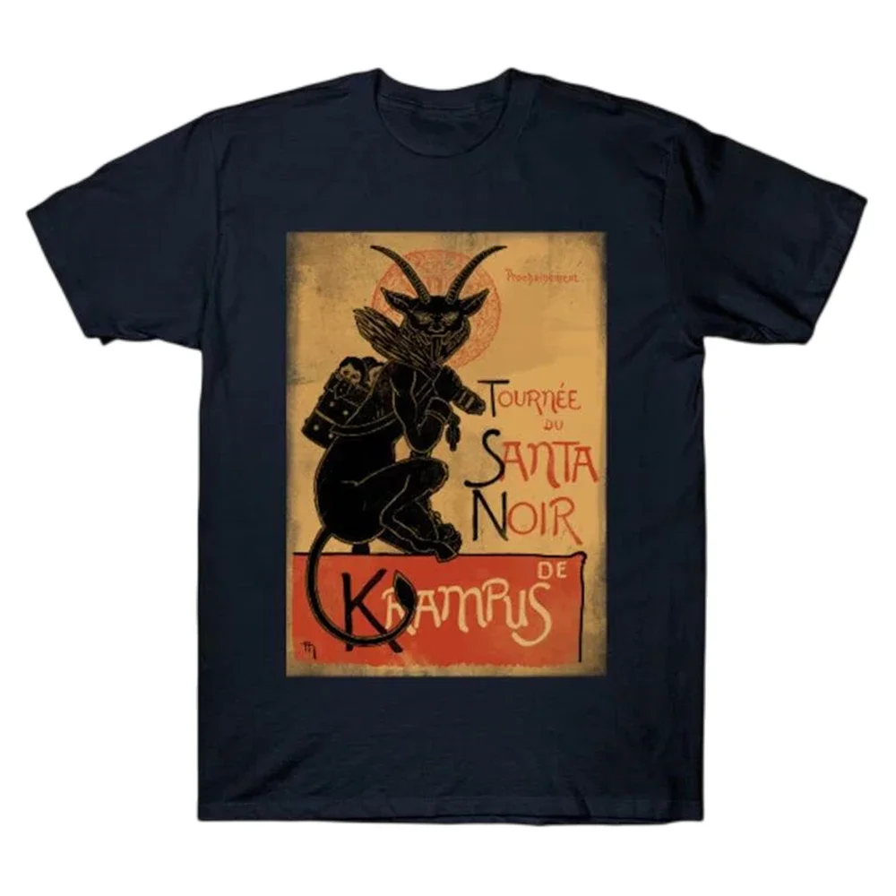 Праздничная забавная рождественская винтажная футболка с надписью Merry Krampus для