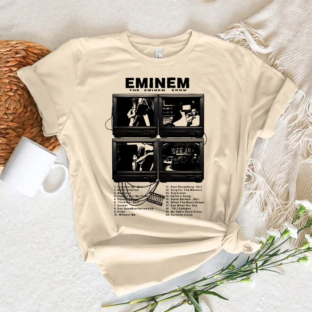 Футболка Eminem y2k для женщин японская Молодежная забавная футболка девушек аниме