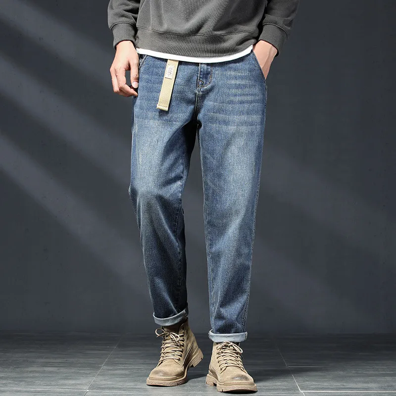 2022 New Winter Autumn Mens Cotton Casual Jeans for Men High Quality Male Pants