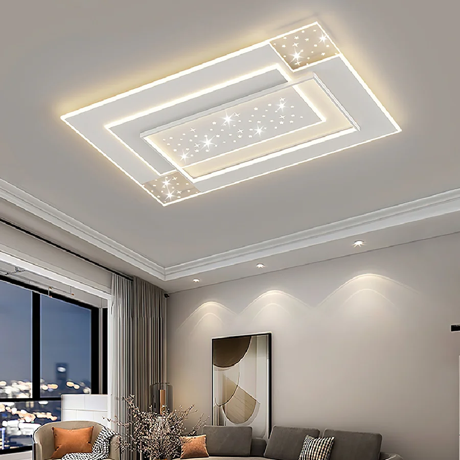 

Современный минималистичный Встраиваемый светодиодный потолочный светильник для гостиной s, скандинавский светильник для спальни, Светил...