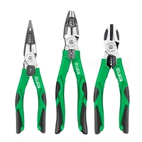 laoa 6 in 1 multifunction long nose pliers 8 inch cr v steel electrician nippers wire stripper cable cutter terminal crimper